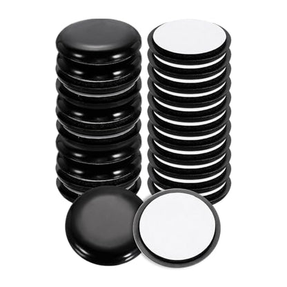 uxcell 24Pcs Plastic Furniture Sliders 1.26" Self-Adhesive Round Furniture Leg Protectors, Table Chairs Foot Cups Sliders Reusable Furnishing Movers for Hardwood Floors Tile Laminate - size: 1.26"