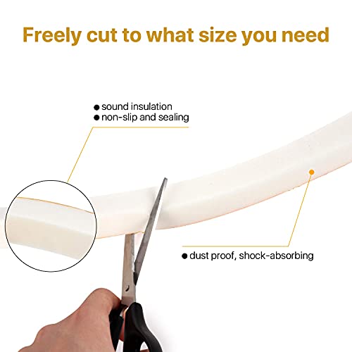 Weather Stripping Door Seal-3 Rolls, 1/4 Inch Wide X 1/4 Inch Thick Total 20 Feet Long, Foam Seal Tape for Window Insulation(6.5ft x 3 Rolls) - size: 1/4" (W) x 1/4" (T) x 20' (L)