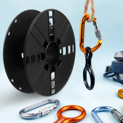 UKCOCO 2pcs Plastic Cord Cable Storage Reel, Lightweight Durable Organizer for Camping, Caravan, Motorhome, Black, 7.87x2.24x4.21inch