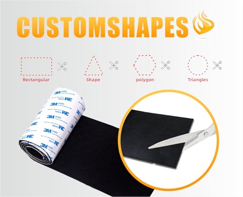Mariyandh Felt Furniture Pads,40 x 5 Inch Felt Pads for Furniture Non Slip Self Adhesive Cuttable Felt Tape,Black Heavy Duty Felt Strip Roll for Protecting Hardwood Floors Chair Wall Protector - size: 5"x 40"Black