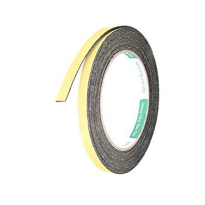 uxcell Sealing Foam Tape 8mm Wide 1mm Thick 5m/16.4ft Long, Self Adhesive Weather Strip for Window Door Insulation, Pack of 2 - size: 8mmx1mmx5m
