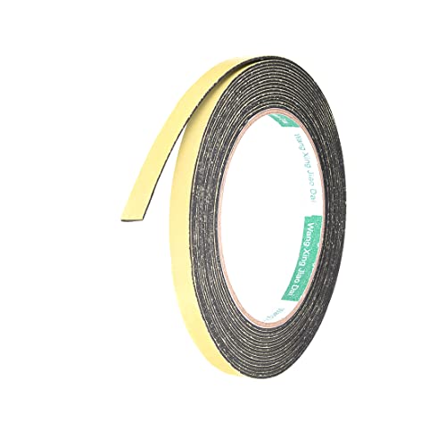 uxcell Sealing Foam Tape 8mm Wide 1mm Thick 5m/16.4ft Long, Self Adhesive Weather Strip for Window Door Insulation - size: 8mmx1mmx5m