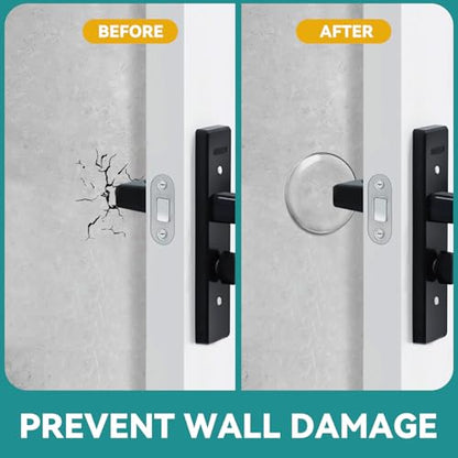 Door Stoppers for Wall, Etybetopstar 6Pack 2" Rubber Door Knob Wall Protectors, Strong Self-Adhesive Door Bumpers for Wall, Quiet & Shock-Absorbing Door Handle Stopper, Clear