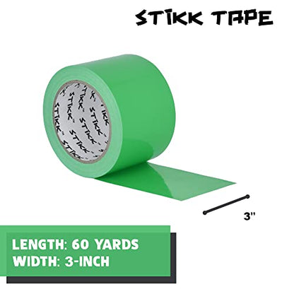 STIKK Duct Tape - Light Green Duck Tape - 3 inch x 25 Yards - Heavy Duty Tape for Repairs, Household Projects - for Commercial HVAC and Construction - Effective Heavy Duty Waterproof Duct Tape - color: Light Green