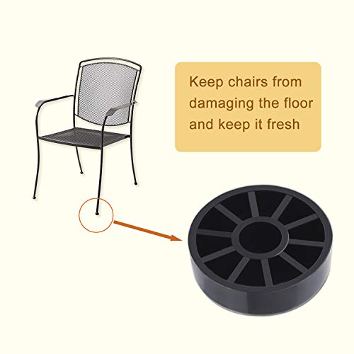 24 Pack Iron Outdoor Patio Furniture Chair and Table Feet Glide Protectors