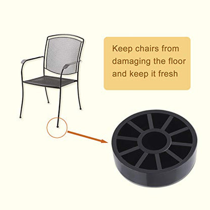 24 Pack Iron Outdoor Patio Furniture Chair and Table Feet Glide Protectors