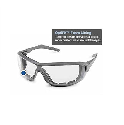 Gateway Safety 22GY80 Silverton Temple Version Safety Glass, Gray Frame - Clear Lens - color: Clear Lens, style: Regular