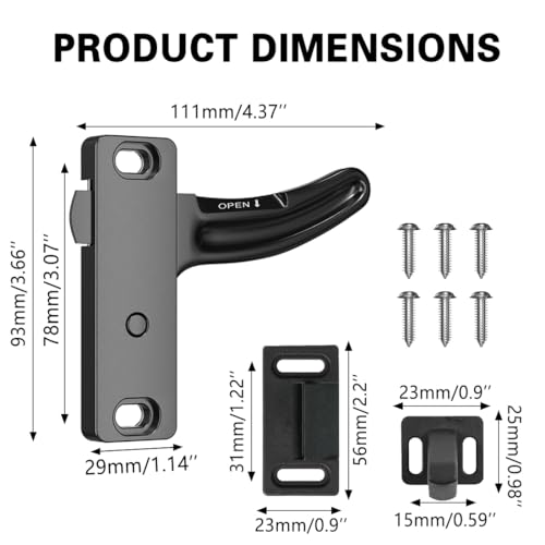 SKTYANTS RV Screen Door Latch (Right Hand Replacement Kit) - Aluminum Handle, Easy Install & Universal Fit for Travel Trailer,Camper,Motorhome Door Repair Upgrade