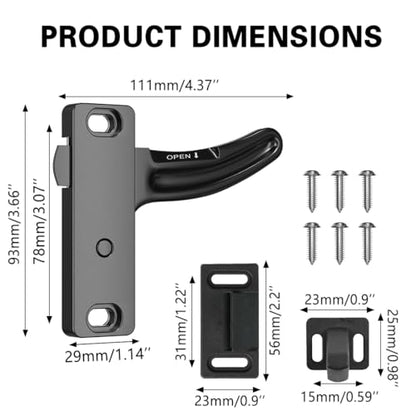 SKTYANTS RV Screen Door Latch (Right Hand Replacement Kit) - Aluminum Handle, Easy Install & Universal Fit for Travel Trailer,Camper,Motorhome Door Repair Upgrade