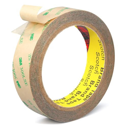 3M 300LSE Double Sided Tape for Scrapbook 1in x 36ft, Removable Heavy Duty Double Sided Mounting Tape, Transparent Adhesive Sticky Tape for Picture Hanging Strips, Poster, LED Strips, Art Craft - size: 1in X 36ft