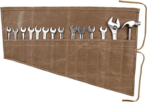 14 Pockets Tool Roll Organizer,Wrench Roll Up Pouch,Wrench Organizer & Tool Pouch,Roll Up Tool Bag,Wrench Roll,Tool Organizer Bag,Roll Up Pouch for Electrician,HVAC,Plumber,Carpenter or Mechanic - style: 14 Pockets