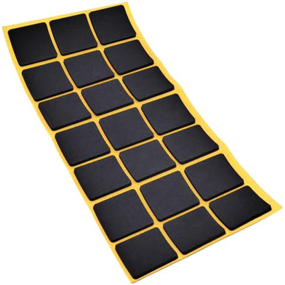 Adsamm® / 21 x self-Adhesive Anti-Slip Pads/Black / 1.18x1.18 in (30x30 mm) / Square/Stick-on Non-Slip EPDM Rubber Pads/Furniture Protective Pads