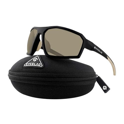 REV Amour Z87+ Safety Glasses, UV400 Impact-Resistant Sunglasses with Anti-Scratch for Work & Outdoor - color: Bronze Smoke