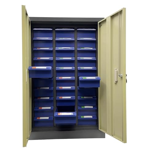 Parts Cabinet with Door Hardware Storage Cabinet Large 30 Drawer Parts Storage Cabinet Hardware Organizer