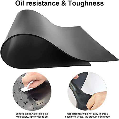 jxgzyy Solid Rubber Sheet Roll 118"x40"x1/8" (0.125") Heavy Duty Rubber Flooring Roll Workbench Mat Neoprene Rubber Sheet for Workshop Garage Gym