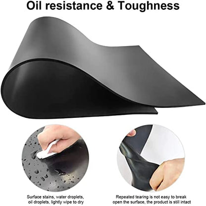 jxgzyy Solid Rubber Sheet Roll 118"x40"x1/8" (0.125") Heavy Duty Rubber Flooring Roll Workbench Mat Neoprene Rubber Sheet for Workshop Garage Gym