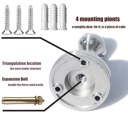 Solid Mental Magnetic Door Stop, Wall Mounted, Silver, 3 Pack - color: 3 PCS silver