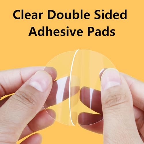 15PCS Double Sided Gel Tape Strong Double Sided Mounting Tape,Removable Clear Sticky Pads Heavy Duty Adhesive Gel Pads for Home and Office - size: 15pcs