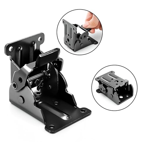 WUWEOT 8 Pack Table Leg Folding Brackets, Self-Locking Hinge Hardware with Screws, Extension Collapsible Shelf Bracket Support for Bed Leg, Wall Shelf, Saving Space