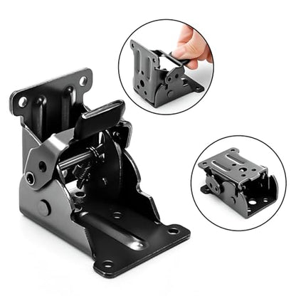 WUWEOT 8 Pack Table Leg Folding Brackets, Self-Locking Hinge Hardware with Screws, Extension Collapsible Shelf Bracket Support for Bed Leg, Wall Shelf, Saving Space