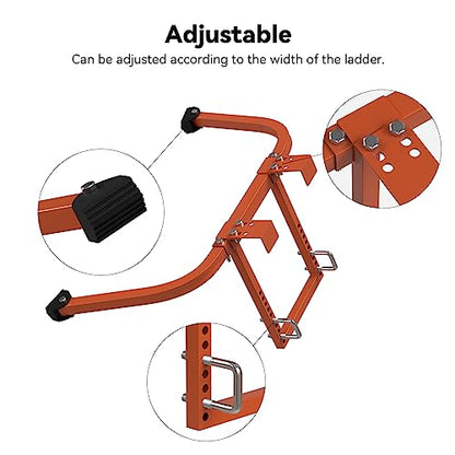 Ladder Stabilizer for Roof, Toovem Ladder Stabilizer for Accessory for Roof Gutter, Wall Ladder Standoff, Heavy Duty Roof Ladder with Non-Slip Rubber, Adjustable, Easy Use