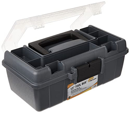 Plano Molding 114-002 13-Inch Compact Tool Box, Graphite Gray with Black Handle and Latches (Pack of 6) - size: One Size (Pack of 6)