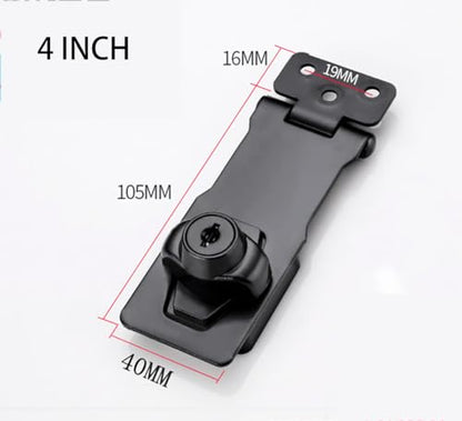 Flip Latch 3-mm Thickened Heavy Duty Hasp Safety Door Lock Gate Latches for Double Door Window Barn Closet Drawer Cabinet Garage,Stainless Steel Brushed Nickel (4 INCH-1 PCS) - size: 4 INCH-1 PCS