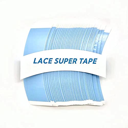 Eumos 40pcs Double Sided Wig Tape Waterproof Lace Front Tape for Wigs Adhesive Tape Strong Hold Clear Wig Tape for Lace Wigs Toupee Hairpiece - color: Blue40 piece