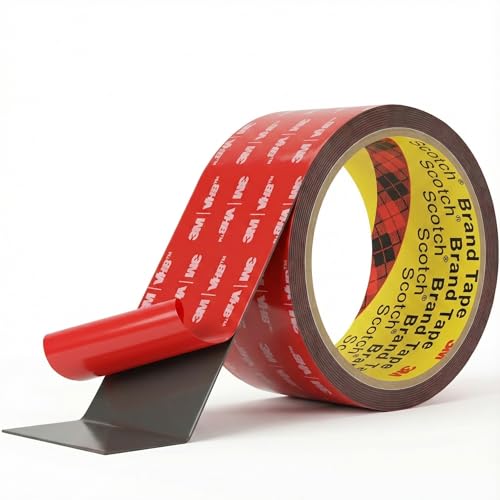 3M Double Sided Mounting Tape Heavy Duty Made of 3M 5925 Vhb 2"×10Ft Black Waterproof Foam Tape Strong Adhesive Strip Tape for Automotive Trim Insulation Strip Office Home Décor - size: 2" × 10 Ft