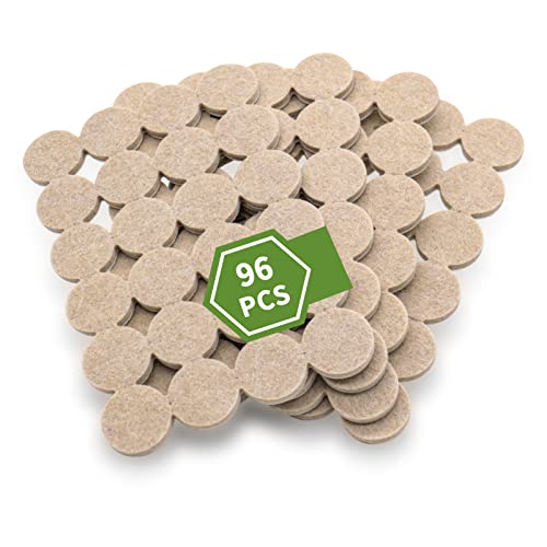 Felt Furniture Pads for Hardwood Floors 96 PCS, Furniture Pads, Floor Protectors for Hardwood Floors, Felt Pads for Furniture, Round, Beige, Value Pack - size: 96pcs 1 Inch Round Beige