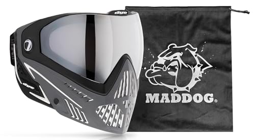 Maddog Dye i5 Thermal Anti-Fog Paintball Airsoft Mask Goggle System Combo with Microfiber Bag | Safety Certified Protection - color: Shades