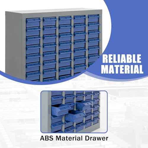 Yeeoy 40 Drawers Parts Cabinet Bolt and Nut Tool Storage Cabinet Part Cabinet Organization Shelves with ABS Material Drawer for Tool Hardware Storage, Grey - size: 40 Drawers