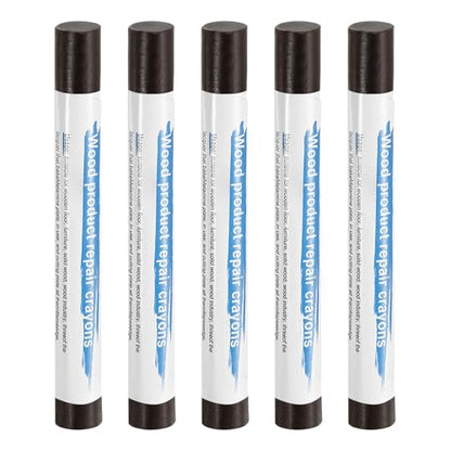 HARFINGTON 5pcs Wood Filler Sticks Wooden Wax Touch Up Furniture Repair Crayons for Scratch Hole Wood, Dark Teak - color: Dark Teak