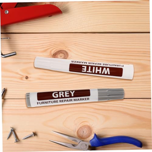 LIFKOME Hardwood Floor Scratch Repair Kit 8pcs Furniture Repair Pens Touch-up Paint Markers Wood Stains Pen for Scratch Removal