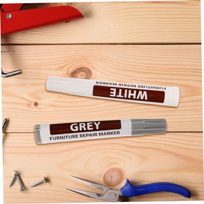 LIFKOME Hardwood Floor Scratch Repair Kit 8pcs Furniture Repair Pens Touch-up Paint Markers Wood Stains Pen for Scratch Removal
