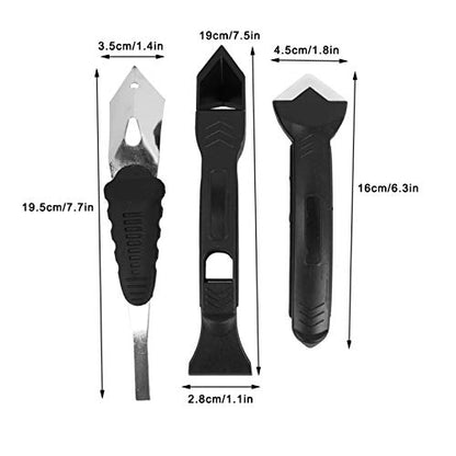 Caulk Tools Kit Silicone Sealant Remover Shovel Glass Cement Caulking Scraper Sealant Finishing Tool Grout Scraper For Kitchen Bathroom Window, Sink Joint 3 In 1