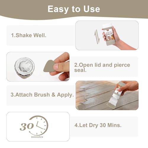 Amber Touch-Up Paint for Furniture, Cabinets, Wood, Metal No Sanding, Fast Drying, Water Based Multi Surface, 6.35 oz - color: Amber
