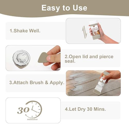 Amber Touch-Up Paint for Furniture, Cabinets, Wood, Metal No Sanding, Fast Drying, Water Based Multi Surface, 6.35 oz - color: Amber