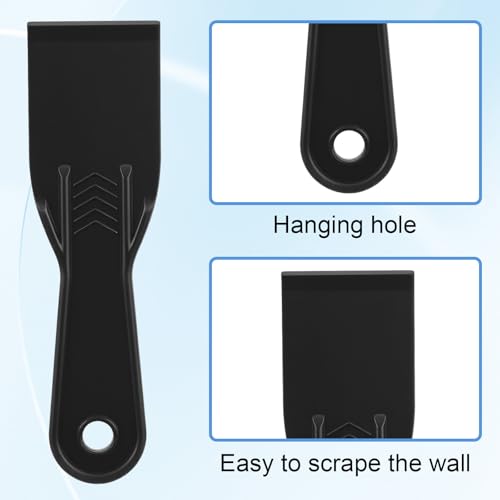 6 Pcs Plastic Putty Knife, 7" x 2" Flexible Paint Scraper Tool, Spackle Knives & Paint Scraper, Putty Knives Set for Drywall Repair, Patching, Plastering, Painting, Caulking, with 50 Disposable Gloves