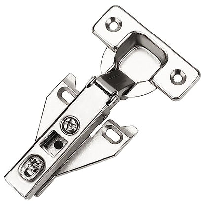 Probrico 24 Pairs（48 Pack） Kitchen Cabinet Hinges for Face Frame Cabinet, Concealed Cabinet Hinges Brushed Satin Nickel with Mounting Screws - size: 24 Pairs