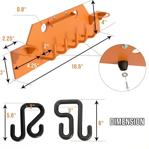Heavy Duty Lineman Tool Board for Bucket Trucks | 1000 lbs Capacity Tool Organizer with 2" & 3" Aerial Bucket Hooks, Linework Truck Accessories for Linemen