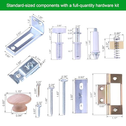 Bifold Door Hardware Kit with Track – Closet Door Repair Kit Fits 24"/36" Doors, Full Metal Track Set for Closet Doors