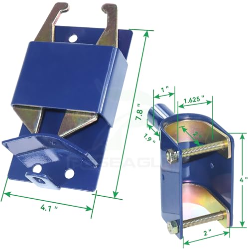Blue S16100100 Two Way Lockable Gate Latch with Hardware, 4-Digit Combination Lock, L Hex Socket Wrench and a 2 inch Philip Screwdriver for Metal Gates with 1-5/8" to 2" Diameter Round Tubes - color: A03 1xLockable Gate Latch for 1-5/8" to 2" Tubes