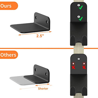 WALMANN 3 Pack Bike Pedal Hanger Wall Mount, Heavy Duty Horizontal Bike Rack for Garage Wall, Bike Display Stand for Home Holds Up to 70 LBS - color: Black-3 Pack