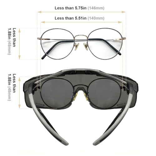 HTS HUNTERSKY ANSI Z87.1+ Anti Fog Lab Safety Glasses Fit Over Eyeglasses Up to 1.88 inch 100% UV Protective OTG Goggles - color: 3906c Black-red / Clear Lens