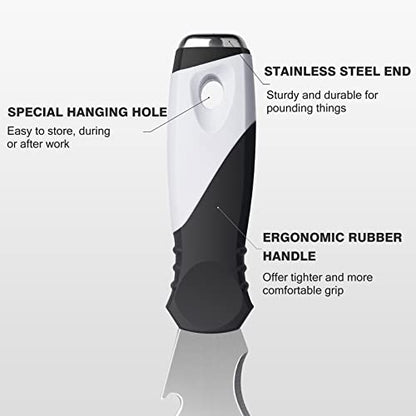Mister Rui Paint Scraper, 3 Pack Multi Use Paint Tools Putty Knife 10 in 1, Paint Scraper Tools for Painting, Metal Scraper with Hammer End, Taping Knife, Spackle Tool