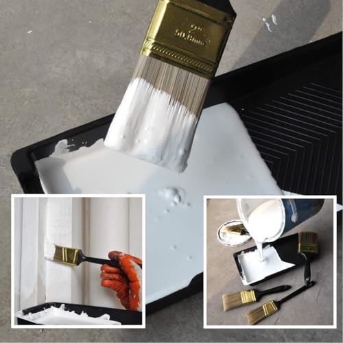 Great Andrew Paint Brushes, 30 PCS Great Value Multi use(3" 2" 1.5" 1" Flat &1.5" Angled) Paint Brush Pack, Paint Brushes Set for Home Furniture Fences Wall Trim - size: 30 Pcs, 1",1.5",2",3"&1.5"a