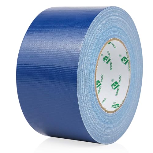 BOMEI PACK Dark Blue Duct Tape 3 inches Wide, Heavy Duty Industrial Strong Color Duct Tape 9.0mil x 60yds for Indoor Outdoor Use, Multi Purpose Home Repair - color: Blue