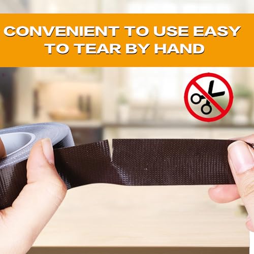 Brown Duct Tape Heavy Duty Waterproof, High Tack Multi-Purpose Cloth Tape 2 Pack, Hand Tearable No Residue Adhesive for Wood, Metal, Furniture Repair, Camping & Packing, 2 Inch x 20 Yards - color: Brown