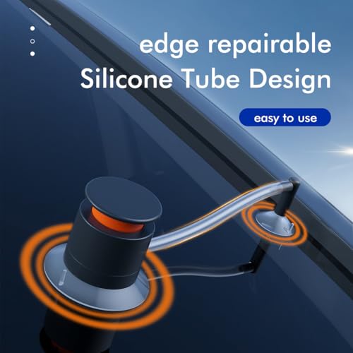Car Windshield Crack Repair Kit with Vacuum Suction-Long-Lasting,Invisible Windshield Repair Kit for Chips and Cracks on SUVs,Trucks,Windows!Easy to Stop Crack Spreading in 20 Mins! (Round Repair)